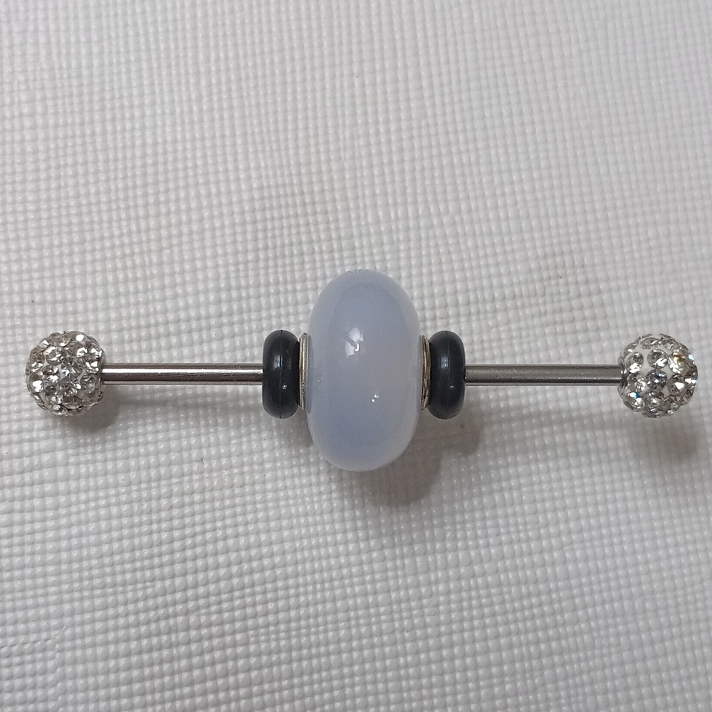 Trollbeads Chalcedony Bead Genuine Gemstone Silver 925 Bead